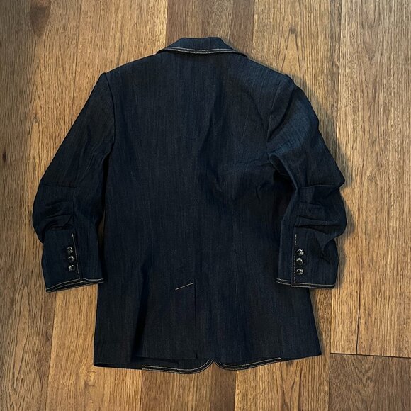 Cinq a Sept Khloe Indigo Denim Blazer - Picture 3 of 5